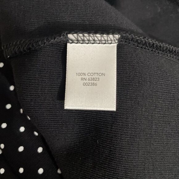 CJ Banks Women’s 1X Black White Polka Dot Long Sleeve Top NWT - Picture 5 of 11